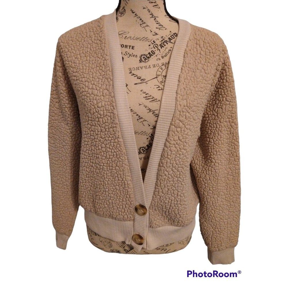 GB cardigan tan button  small sweater